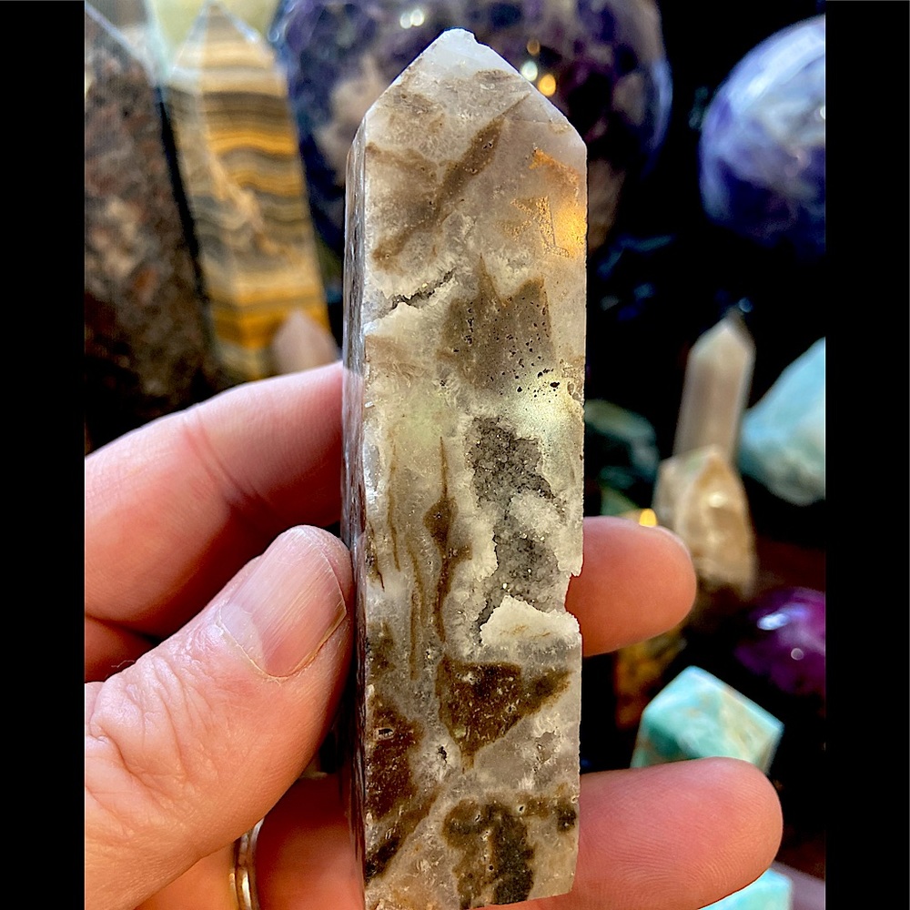 🌸SALE🌸 Sphalerite 4 Sided Crystal Point With Crazy Druzy!!